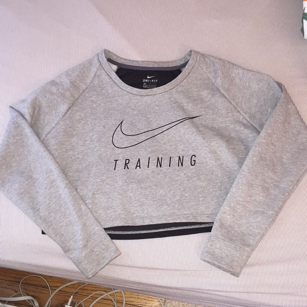 Cropped Nike Mesh Back Sweatshirt